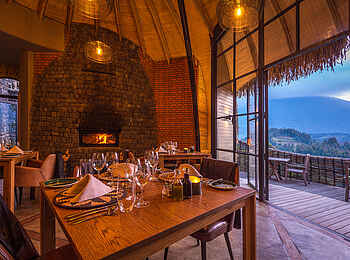 Bisate Lodge: Blick hinaus