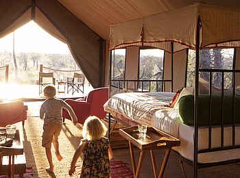 Camp Kalahari: Family Tent Blick hinaus