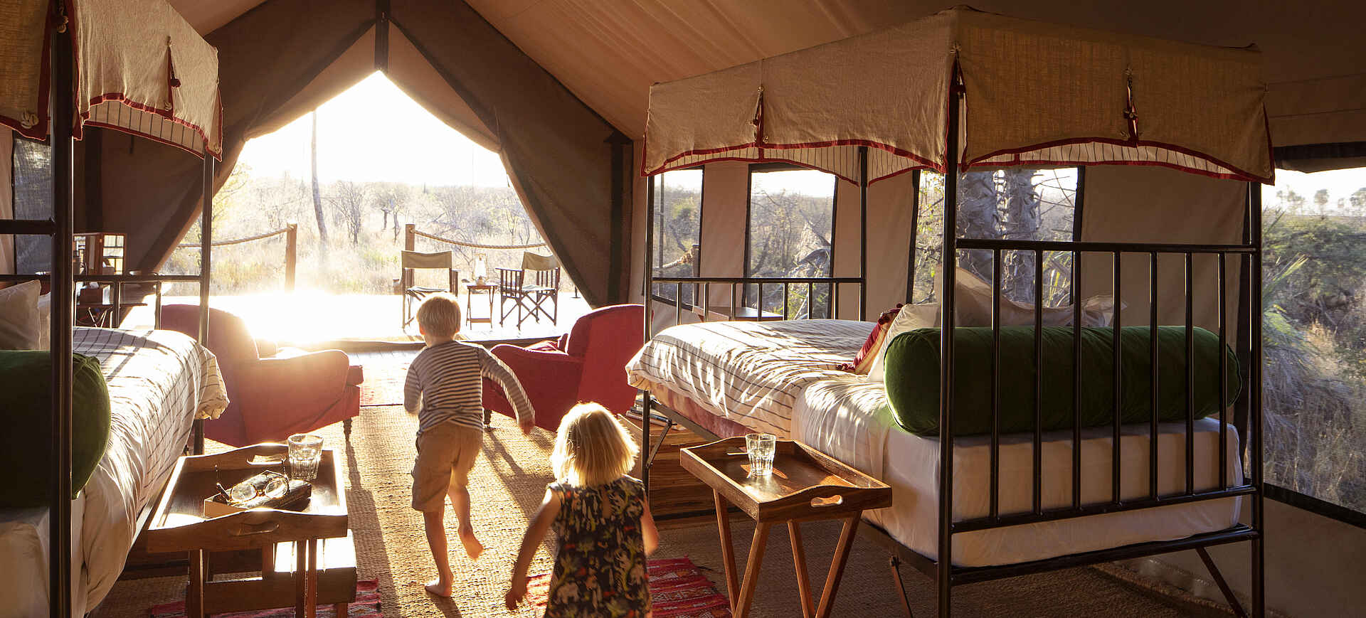Camp Kalahari: Family Tent Blick hinaus