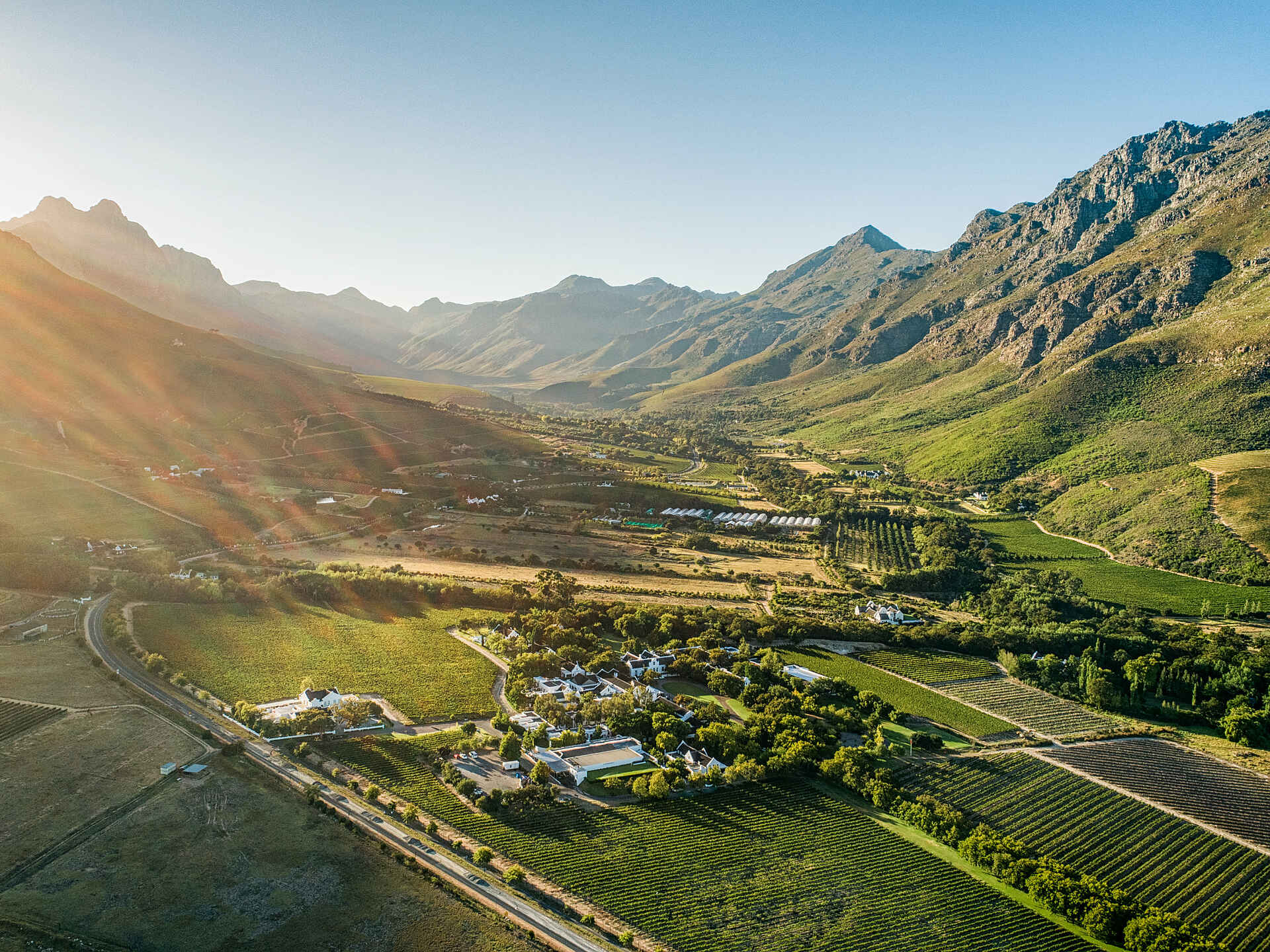 The Lanzerac Hotel & Spa: Idyllische Lage im Tal