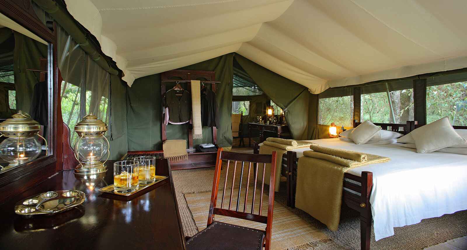 Elephant Pepper Camp: Zeltinterieur Elephant Pepper Camp: Zeltinterieur
