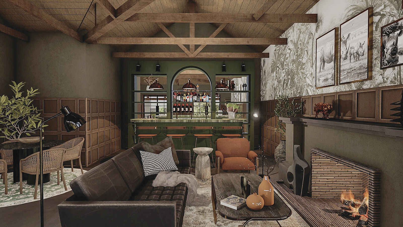 Laba Ngorongoro Lodge: Die Lounge Laba Ngorongoro Lodge: Die Lounge