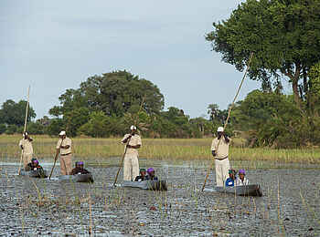 Jacana Camp: Fahrt im Mokoro Jacana Camp: Fahrt im Mokoro