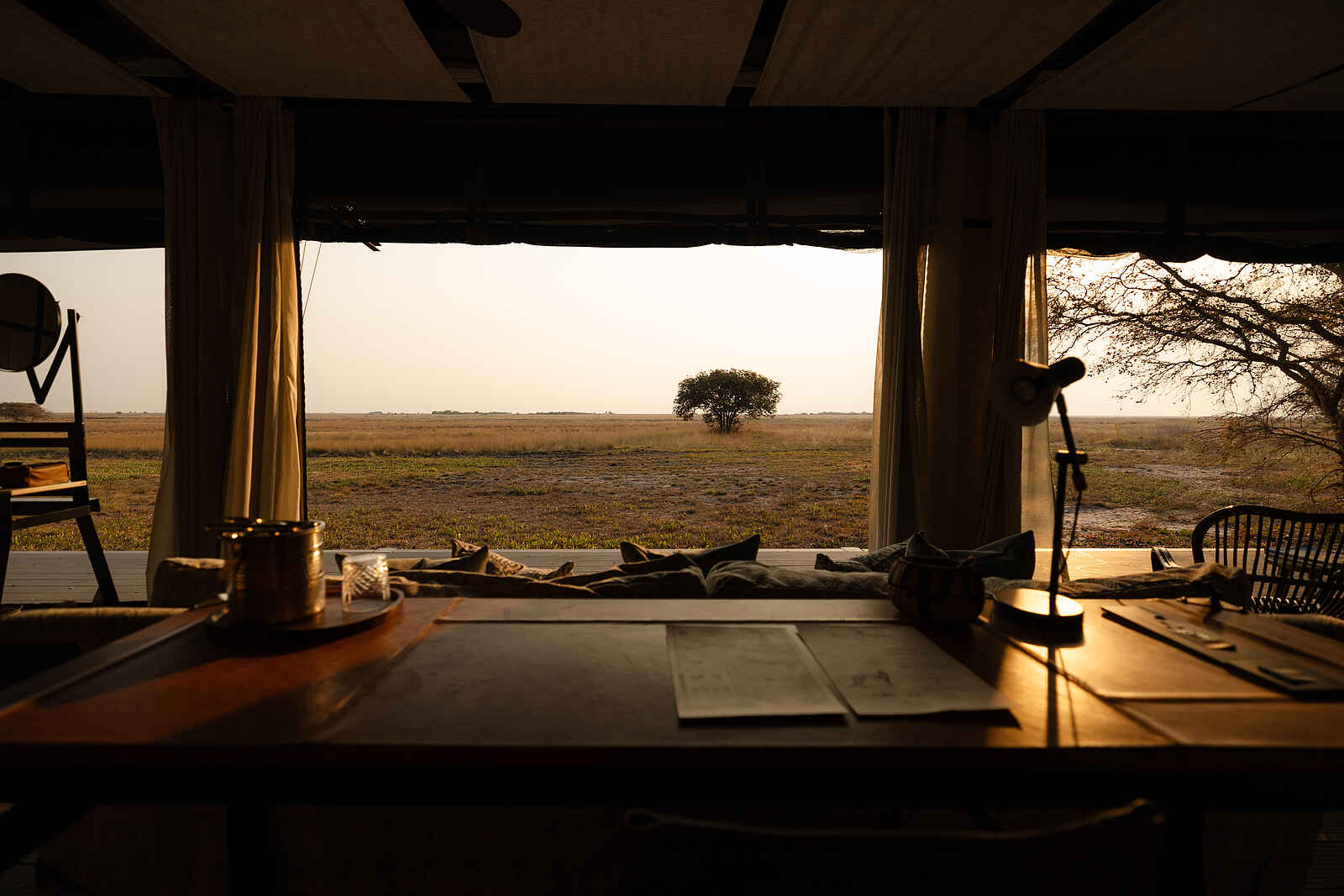 King Lewanika Lodge: Blick hinaus King Lewanika Lodge: Blick hinaus