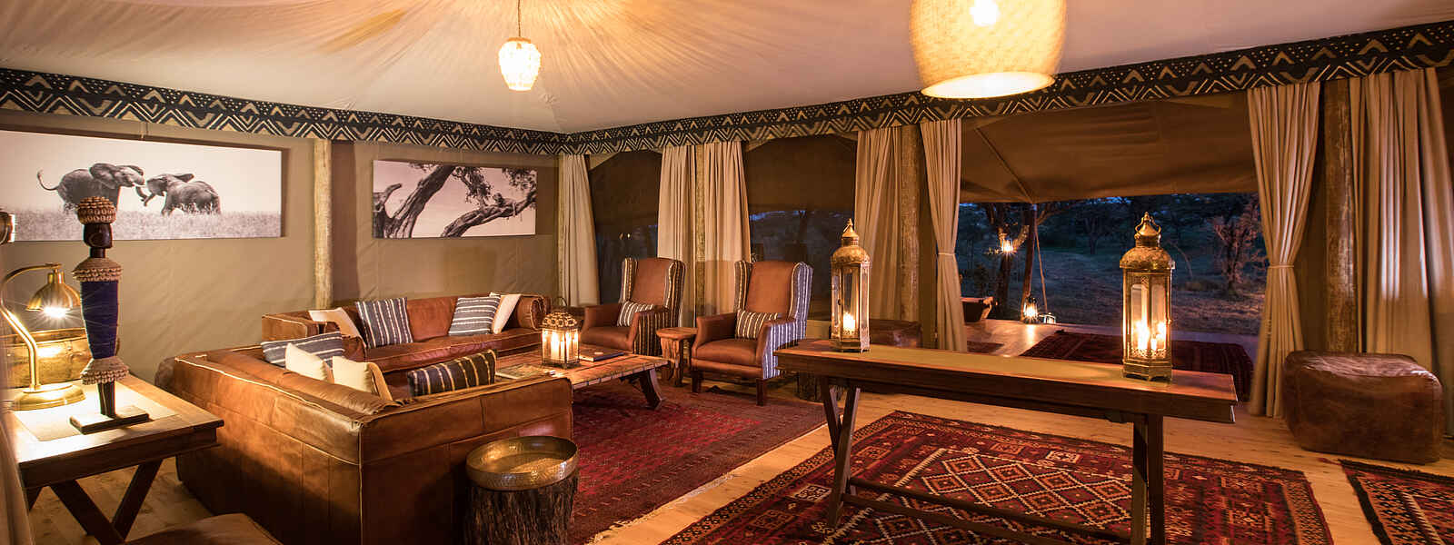 Mara Expedition Camp: die gemütliche Lounge Mara Expedition Camp: die gemütliche Lounge