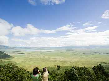 Tloma Lodge: Die Lodge eröffnet den Blick auf die Ostseite des Ngorongoro-Kraters