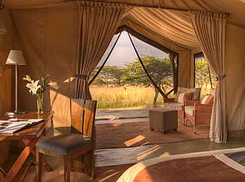 Naboisho Camp: Zelt mit großen Fenstern