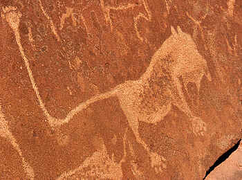 Damara Mopane Lodge: Twyfelfontein-Felsmalerei Damara Mopane Lodge: Twyfelfontein-Felsmalerei