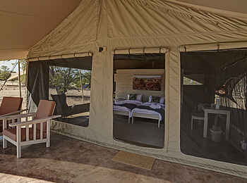 Malansrus Tented Camp: Deck vor einem Gästezelt