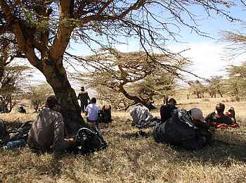 Lake Natron Camp: Mittagspause im Freien