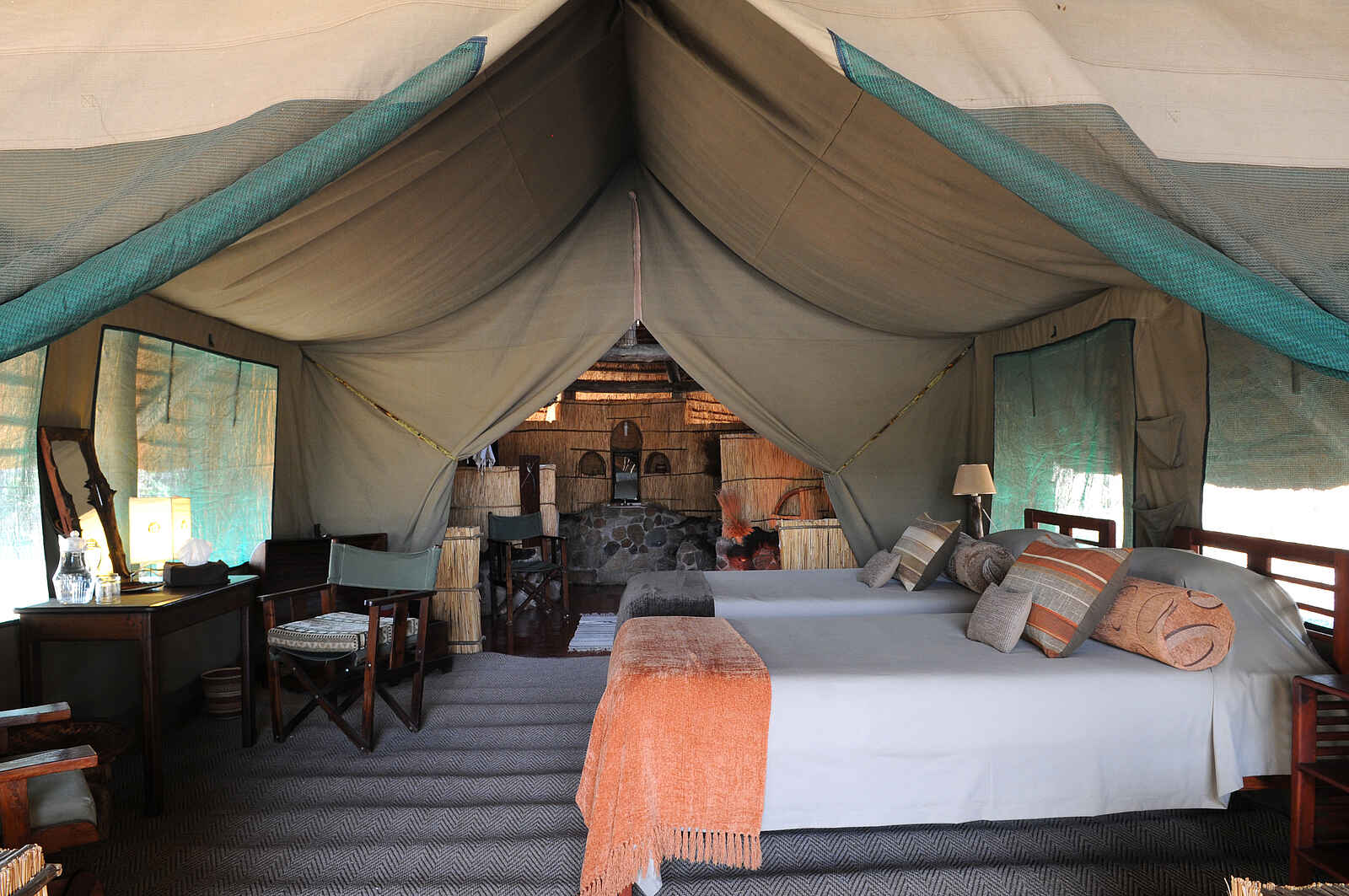 Mwagusi Safari Camp: Betten Mwagusi Safari Camp: Betten