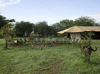 Ronjo Camp: Stuhlkreis am Feuerplatz