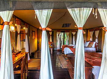 Tipilikwani Mara Camp: Luxury Tent Blick ins Zelt