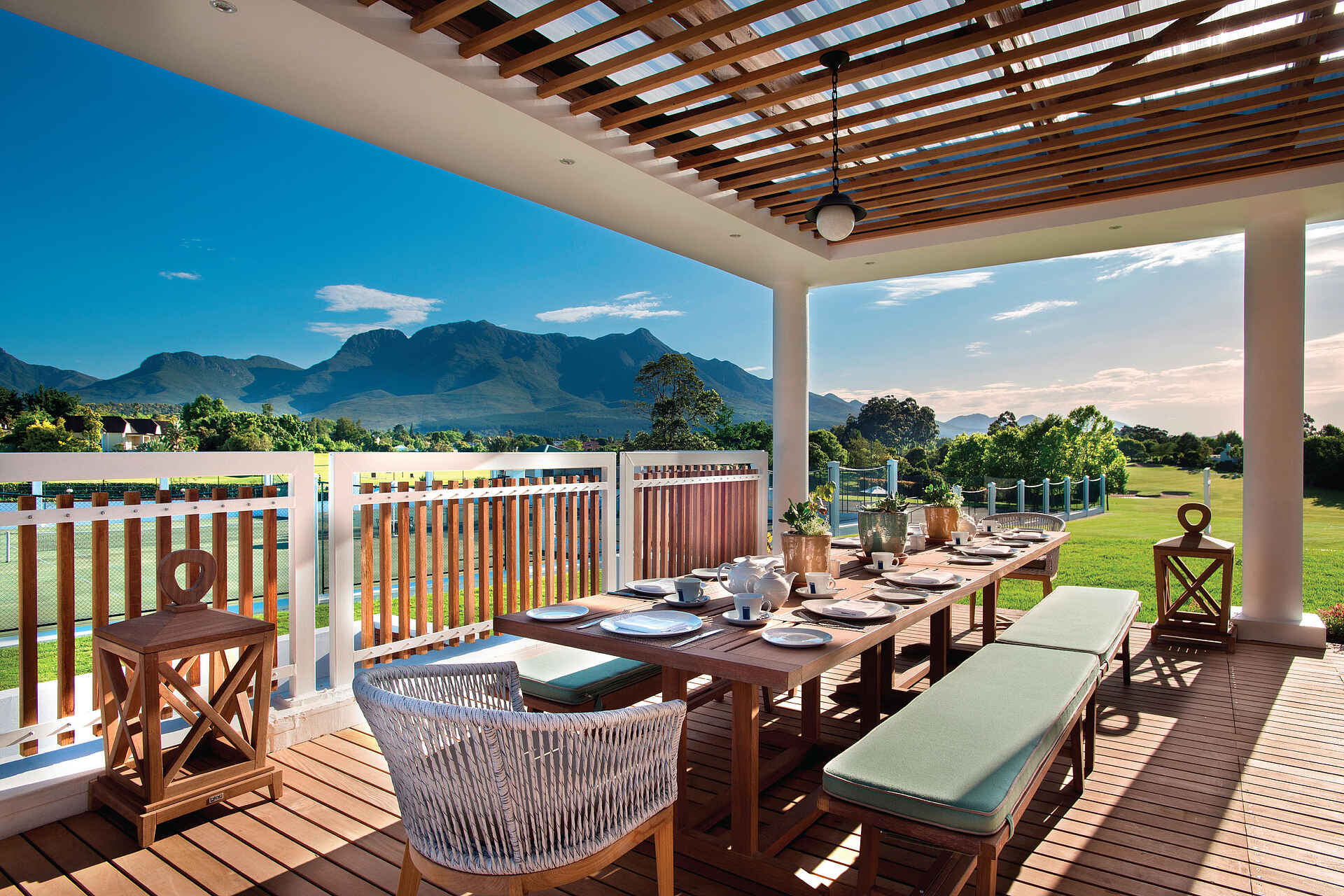 Fancourt Hotel: Pergola auf der Terrasse Fancourt Hotel: Pergola auf der Terrasse