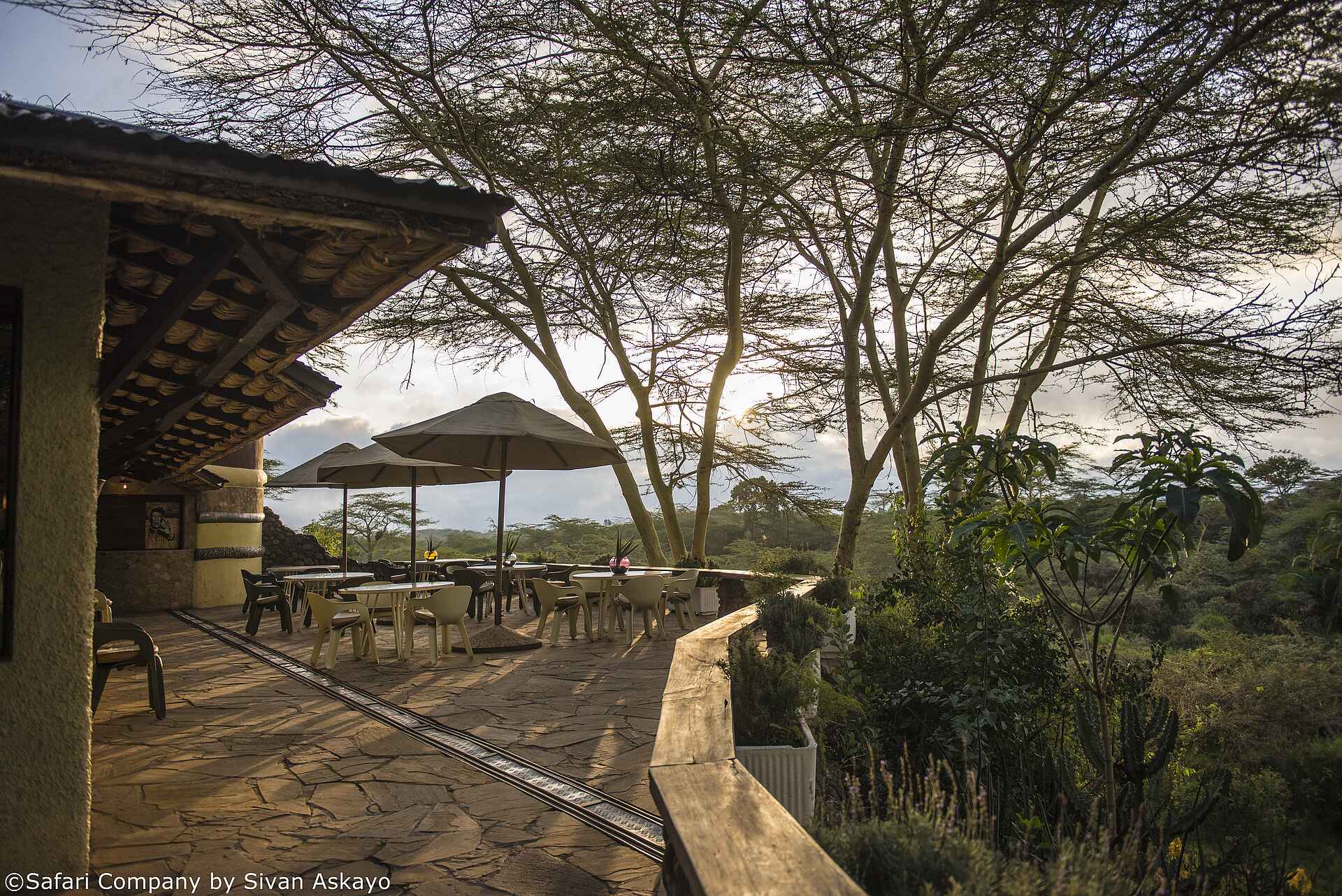 Aussicht, Gemeinschaftsbereich, Hatari Lodge, Terrasse
