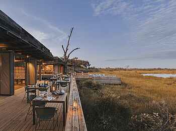 Vumbura Plains Camp: Abendstimmung