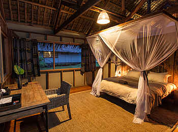 Mboko Camp: Innenansicht eines Double Room