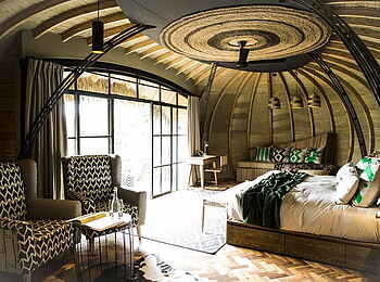 Bisate Lodge: Villa Blick hinein