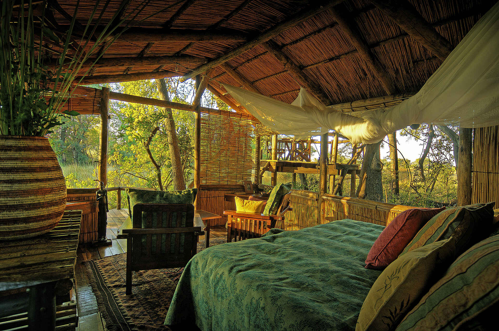 Boro-River, Delta Camp, Moremi Game Reserve, NG 27B, Okavango-Delta, Öko-Lodge, Gästechalet