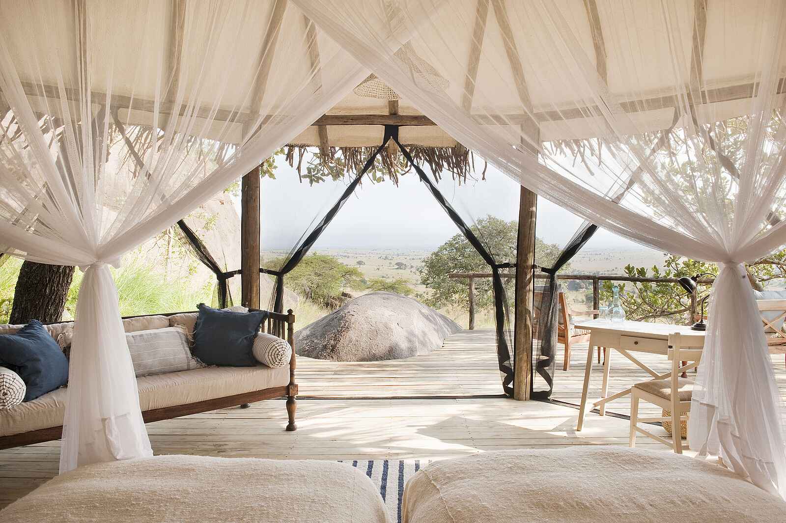 Mkombes House Lamai: Ausblick Schlafzimmer Mkombes House Lamai: Ausblick Schlafzimmer