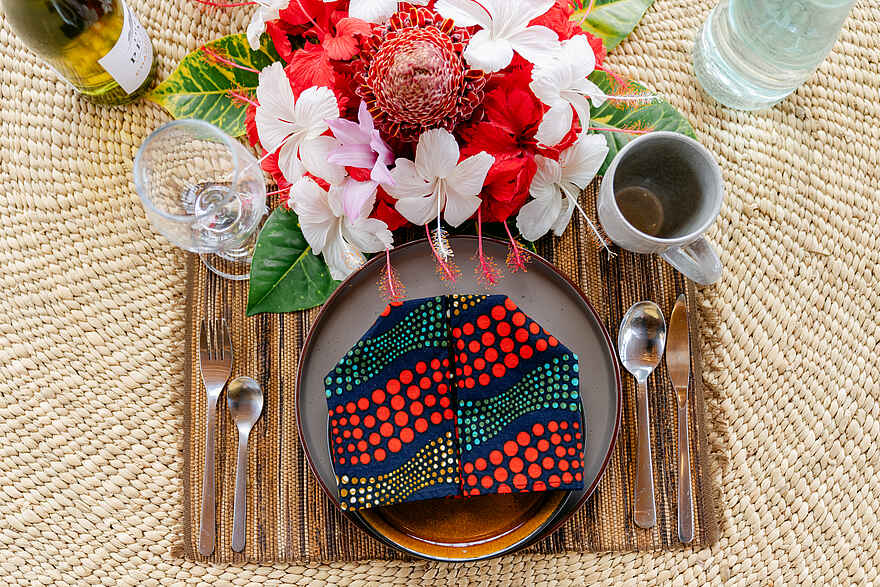 Sentema Farm Lodge: Liebevoll gedeckter Tisch Sentema Farm Lodge: Liebevoll gedeckter Tisch