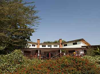 Tloma Lodge: Der Blick aus den Gärten auf das Haupthaus