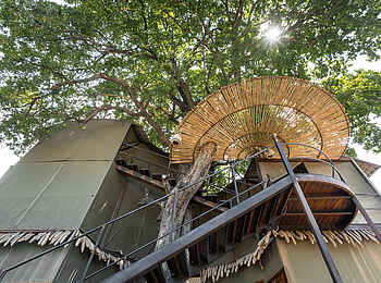 Jackalberry Tented Camp: Halbrundes Schattendach