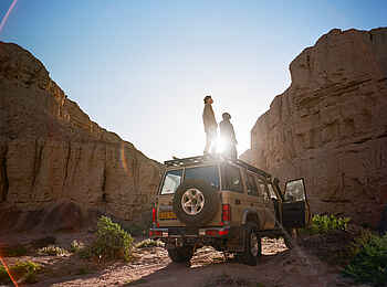 Shipwreck Lodge: Auf dem Landrover Shipwreck Lodge: Auf dem Landrover