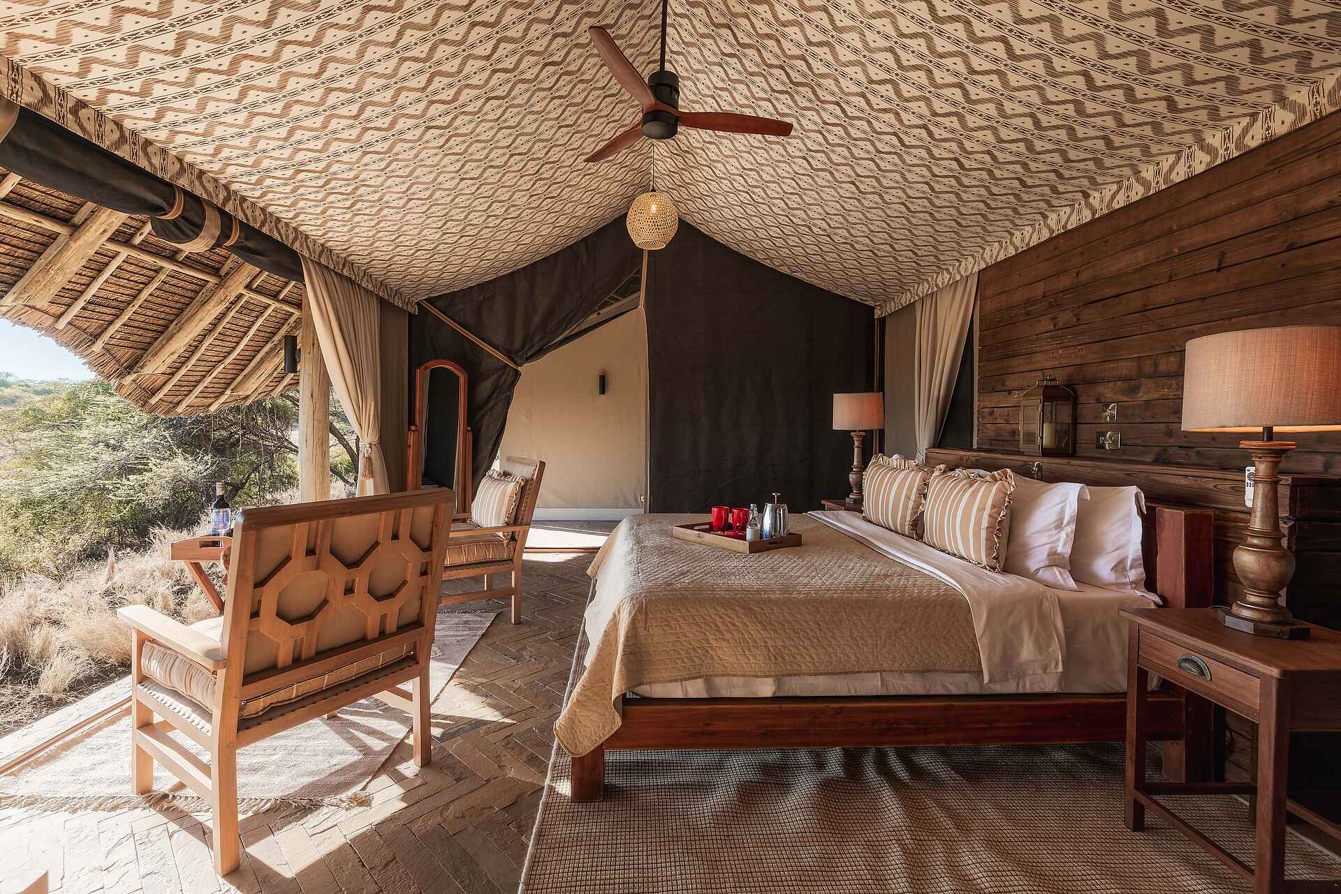 Lewa Safari Camp: Familienunterkunft Schlafbereich Lewa Safari Camp: Familienunterkunft Schlafbereich