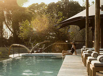 Little Mombo Camp: Das Pooldeck