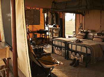 Singita Explore Mobile Tented Camp: Zelteinrichtung Singita Explore Mobile Tented Camp: Zelteinrichtung