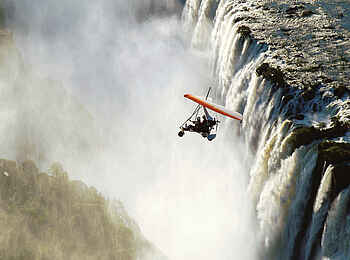 Tongabezi: Microlight-Flug über die Fälle
