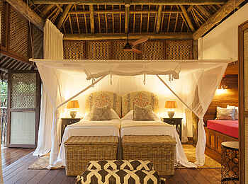 Vamizi Island: Papilio mit zwei Einzelbetten