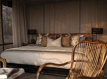 King Lewanika Lodge: Doppelbett King Lewanika Lodge: Doppelbett