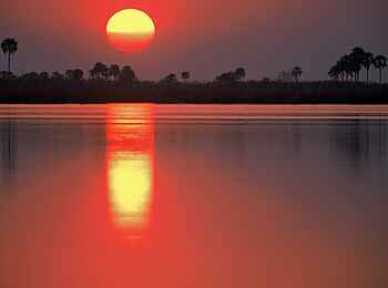 Machaba Camp: Sonnenuntergang Machaba Camp: Sonnenuntergang