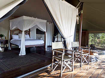 Ngare Serian Camp: Doppelbett im Gästezelt