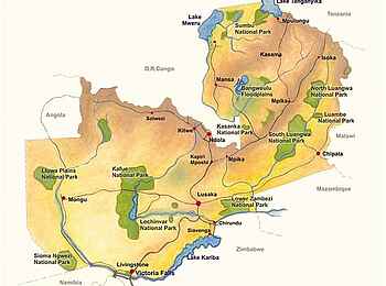 Islands of Siankaba: Sambia-Karte Islands of Siankaba: Sambia-Karte