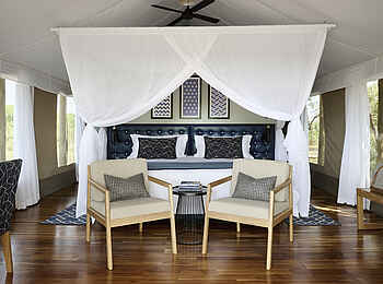 Sanctuary Tambarare Lodge: Gästezelt mit Doppelbett Sanctuary Tambarare Lodge: Gästezelt mit Doppelbett