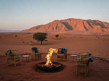 Wolwedans Dune Camp: Feuerstelle Wolwedans Dune Camp: Feuerstelle