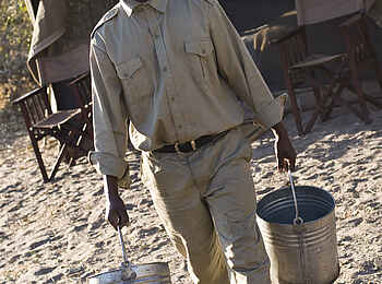 Chobe under Canvas: Dusche gefällig