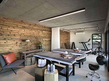 Lion Sands Ivory Lodge: Spa und Trainingsraum der Villa