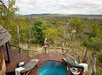Madikwe Safari Lodge Kopano: Lelapa Suite Terrasse