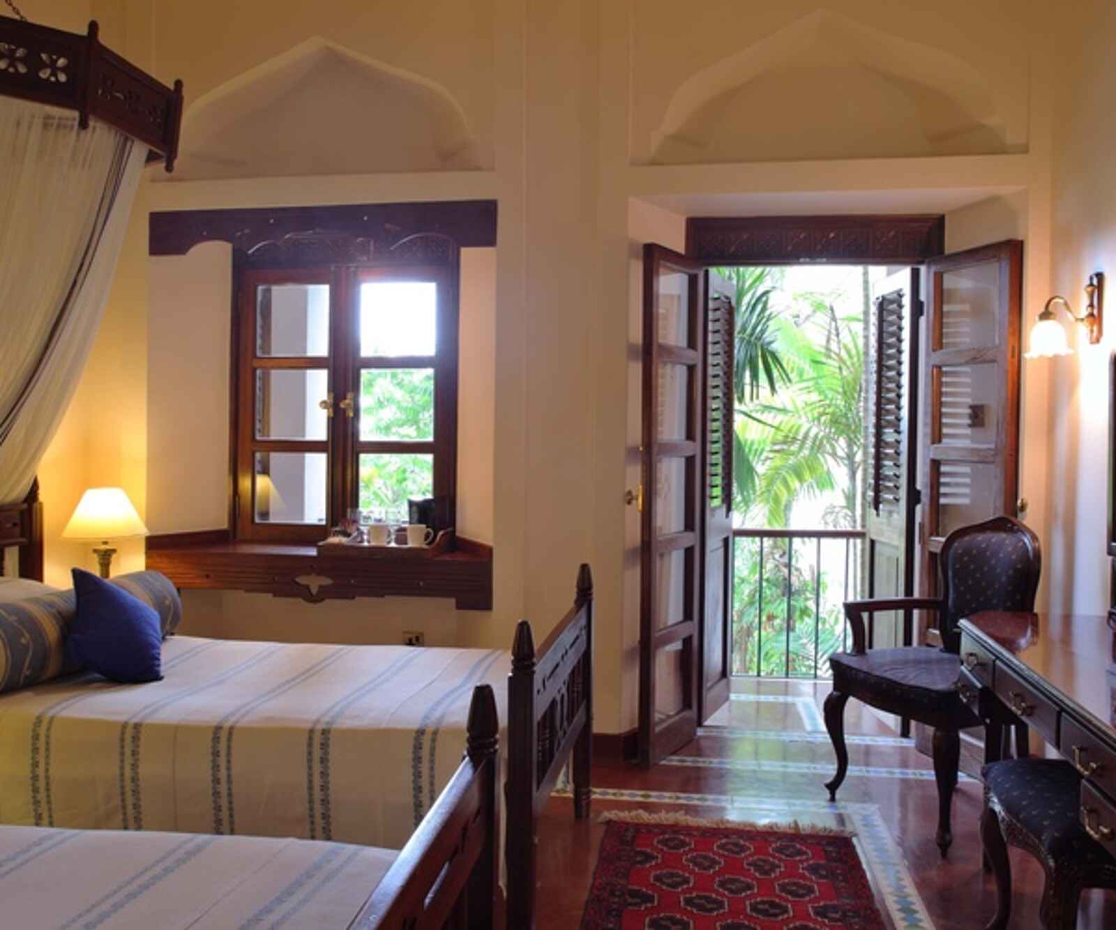 Sansibar Serena Hotel: Gästezimmer mit Doppelbett Sansibar Serena Hotel: Gästezimmer mit Doppelbett