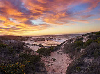 Morukuru Beach Lodge: Ein farbenfroher Sonnenaufgang am Strand Morukuru Beach Lodge: Ein farbenfroher Sonnenaufgang am Strand