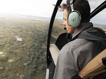 Vumbura Plains Camp: Helikopterflug