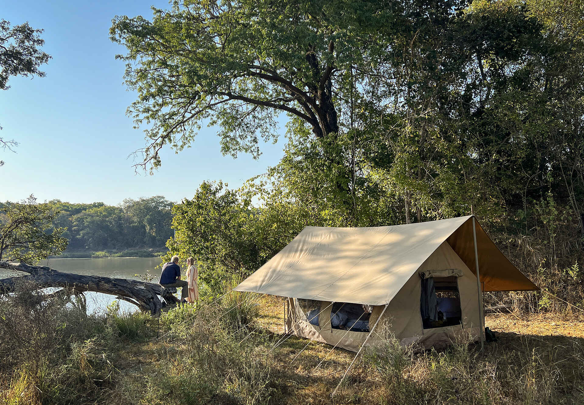Charlie Ugalla Safari Camp: Zelt am Fluß