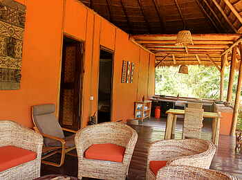 Enjojo Lodge: Private Veranda am Familienchalet