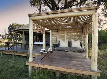 Nxabega Okavango Tented Camp: Private Terrasse