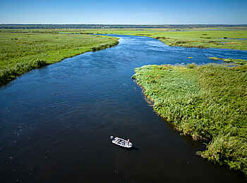 Ichingo Chobe River Lodge: Blick auf den Chobe Ichingo Chobe River Lodge: Blick auf den Chobe