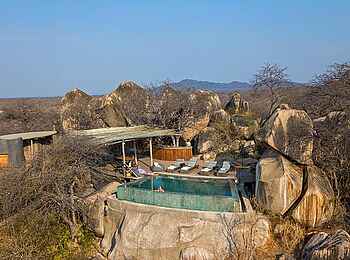 Jabali Ridge Camp: Ansicht aus der Vogelperspektive Jabali Ridge Camp: Ansicht aus der Vogelperspektive